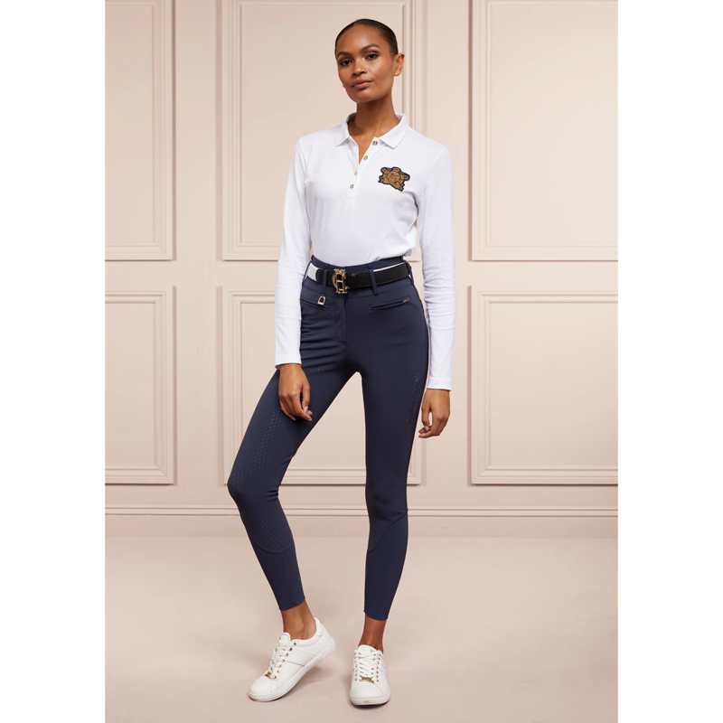 Holland Cooper Premium High Rise Breeches - Yale Blue-1